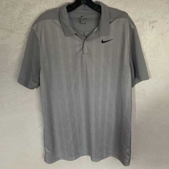 Men's Nike Golf Gray Polo Dri-Fit size Large - Picture 1 of 6